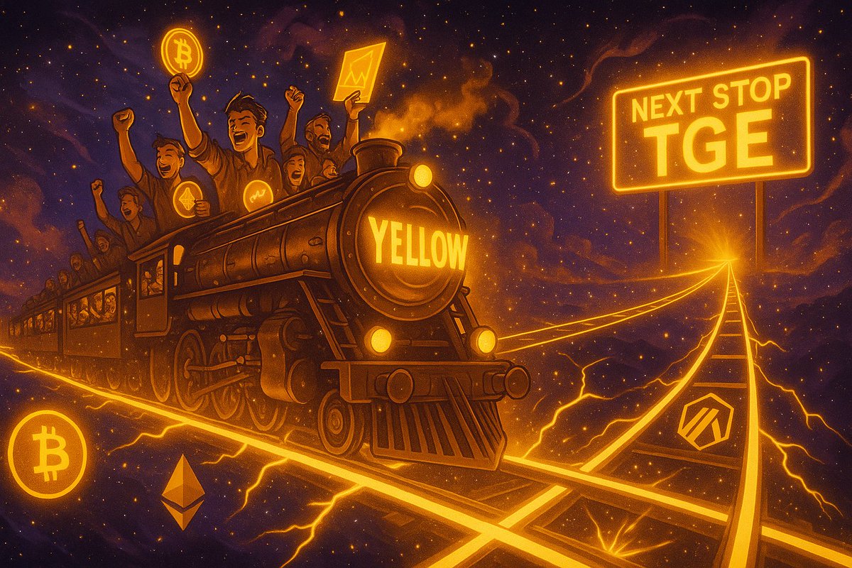 DennisNL's tweet image. 🚂 The @Yellow train doesn’t stop.
Next station: Token Generation Event (TGE) 🟡

Exact dates to be announced soon — but momentum is unstoppable. The clearing backbone of Web3 is about to go live. 🚀

#YellowNetwork #Layer3 #Crypto #DeFi #Altseason
