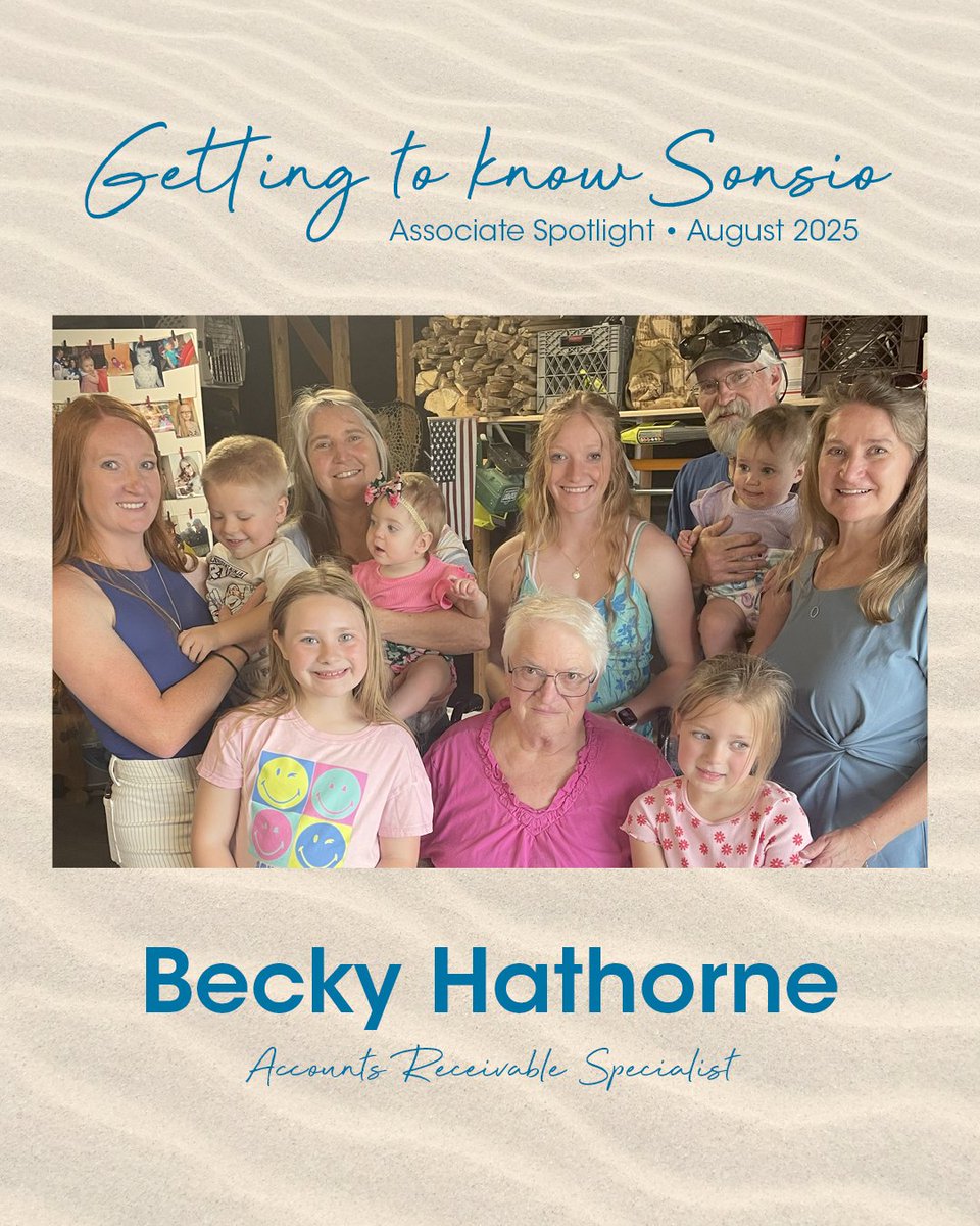 sonsio's tweet photo. #GettingToKnowSonsio: Becky Hathorne is our Associate Spotlight for August! #FeatureFriday
What is something you are proud of?
I completed 6 years of Catholic Catechetical & Biblical School in 2024. It had been a long time since I was in school, but I was willing to try, and it turned out to be a great experience.