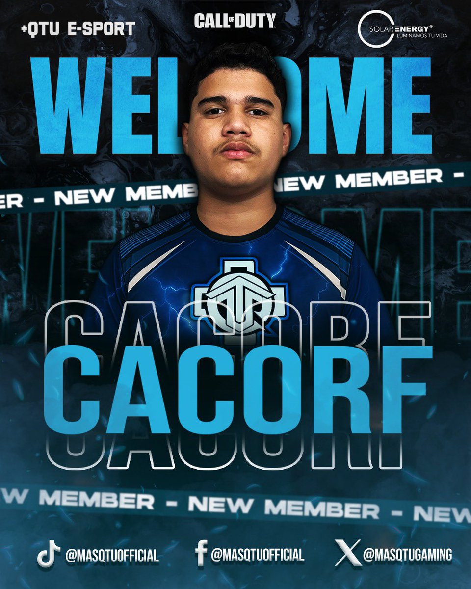 🚨💙 BIENVENIDA OFICIAL 💙🚨

Le damos la bienvenida a los nuevos miembros que se unen a la familia +QTU Esports.
Su talento, disciplina y pasión por competir refuerzan nuestro lema:
Sangre Azul 💙, +QTU ON TOP.