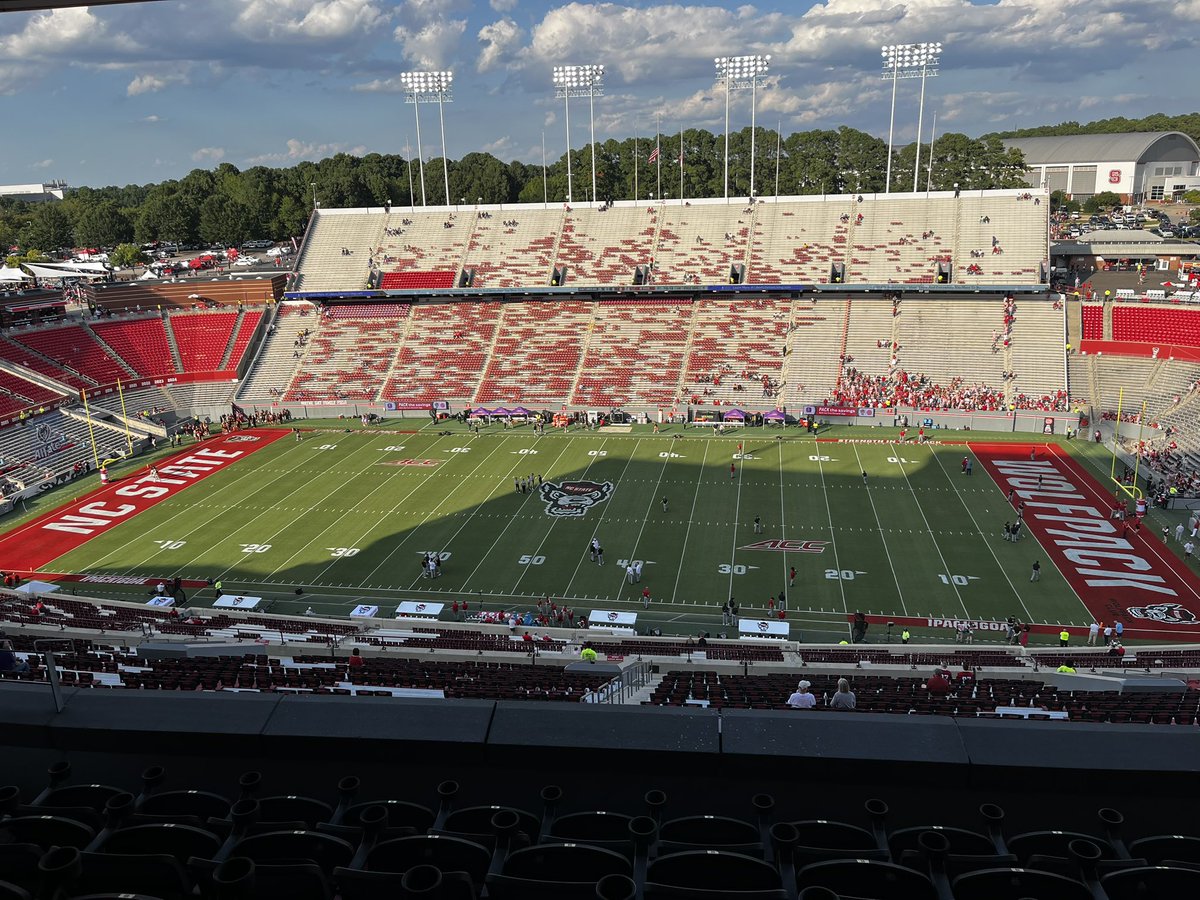 In my seat and ready for the kickoff of another season of Wolfpack football. Go Pack!