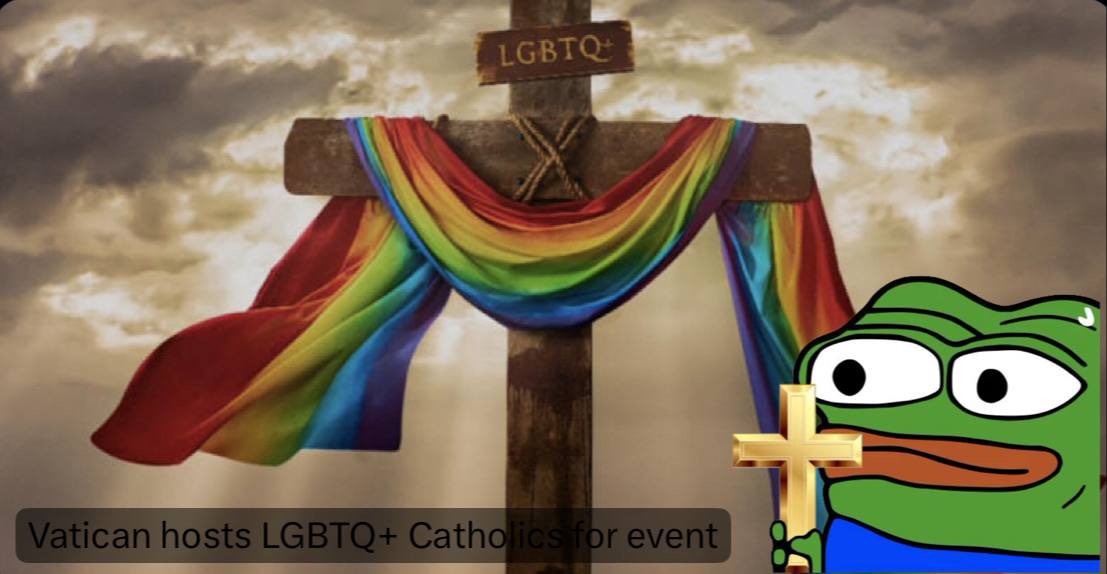 So much for Pope Leo… 🤦🏻‍♂️ 

The Vatican will host an LGBTQ+ event next week, welcoming LGBTQ+ "Catholics" featuring an LGBTQ Cross

The Vatican is still demonic as ever…

Article
gionata.org/pellegrinaggio/