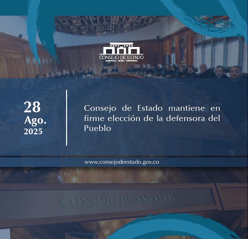 Consejo de Estado mantiene en firme elección de la defensora del Pueblo 

Ver más: consejodeestado.gov.co/noticias/index…