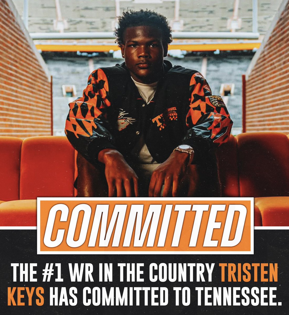 AllVolReport's tweet image. BREAKING: The #1 WR in the country Tristen Keys has flipped his commitment to Tennessee!! 🍊