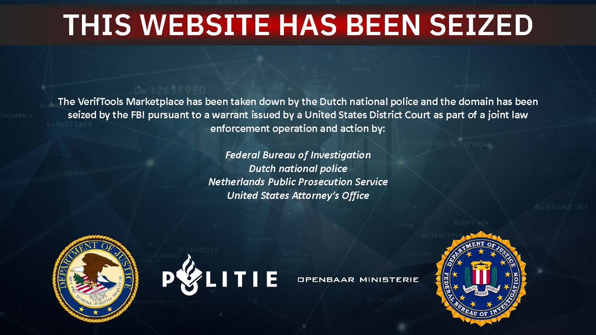 U.S. Government Seizes Online Marketplaces Selling Fraudulent Identity Documents Used in Cybercrime Schemes: The operators of VerifTools produced and sold counterfeit driver’s licenses, passports, and other identification documents that could be used to bypass identity
