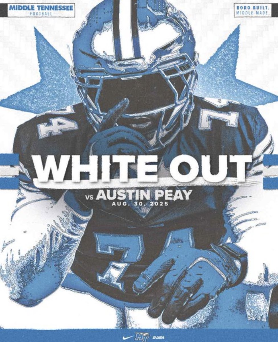 Thank you <a href="/MTFB_Recruiting/">Middle Tennessee Football Recruiting</a> for the invite. Looking forward to being on campus this weekend for the game. 
<a href="/WillChapman_1/">Will Chapman</a> <a href="/LandanYount/">Landan Yount</a> <a href="/CoachDerekMason/">Derek Mason</a> @bigK73 
#BoroBuiltMiddleMade 

<a href="/CPAFootball/">CPA Lions Football</a> <a href="/HLNichols11/">Houston Nichols</a>