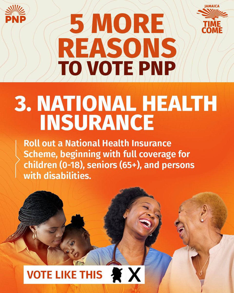 JamaicaPNP's tweet image. Here are 5 more reasons to put your ❌👤 on Sep 3

1. More 💲in your pocket with no taxes if you earn $3.5M or less
2. ⁠A Clean Slate - Forgiveness of outstanding interest &amp;amp; penalties owed to government. From Student Loans to Property Taxes and so much more 
3. ⁠National Health…