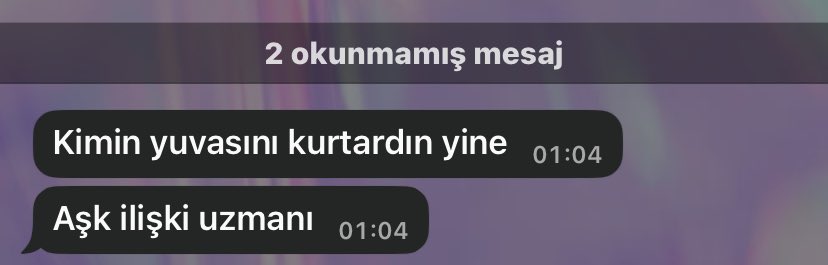 Şimdi sana ne mesajlar geliyordur