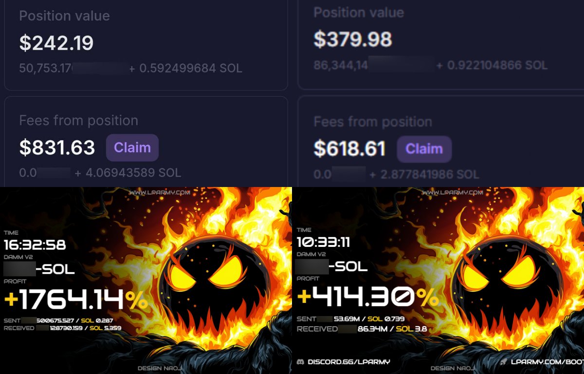 Great 2 days for me😋
Made 10 SOL profit from low liq tokens💰

<a href="/MetturkTR/">Metturk</a> <a href="/MeteoraAG/">Meteora</a> <a href="/met_lparmy/">LP Army</a>