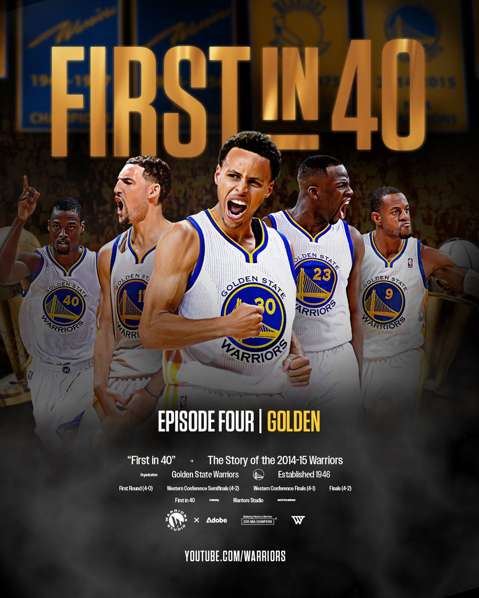 In 2015, the Bay's team became the best team.

The fourth and final episode of First in 40: The Story of the 2015 Warriors is now LIVE.

🏆 youtu.be/_QB6Z7E25TY