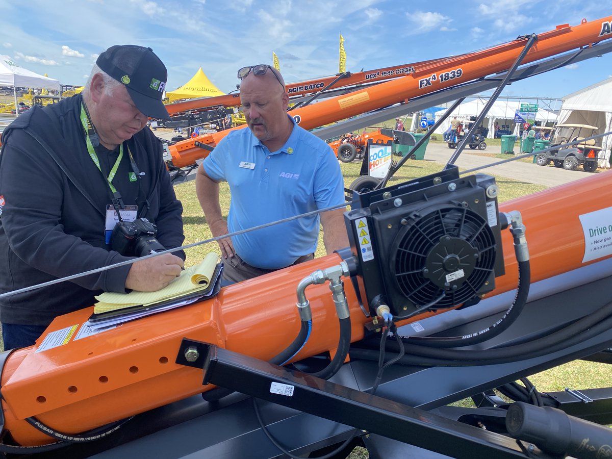 AGI (@aggrowthintl) on Twitter photo Thanks to <a href="/tombechman/">Tom Bechman</a>, Midwest Crops Editor with Farm Progress Media, for stopping by on Day 2 of <a href="/FPShow/">Farm Progress Show</a>. AGIās Jason Jones took Tom on a tour of our newest grain handling innovations launching into the U.S. market this fall. Full story coming soon! Thanks to <a href="/tombechman/">Tom Bechman</a>, Midwest Crops Editor with Farm Progress Media, for stopping by on Day 2 of <a href="/FPShow/">Farm Progress Show</a>. AGIās Jason Jones took Tom on a tour of our newest grain handling innovations launching into the U.S. market this fall. Full story coming soon!