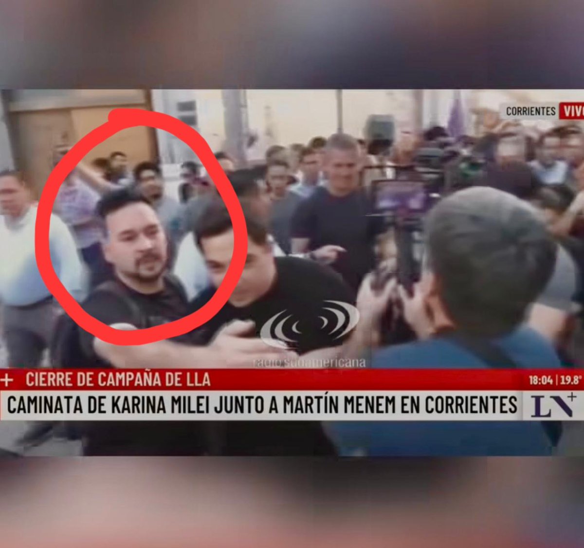 El tan recordado estafador de Red Lapacho, Matias Cochia escoltando hoy a Karina Milei en #Corrientes