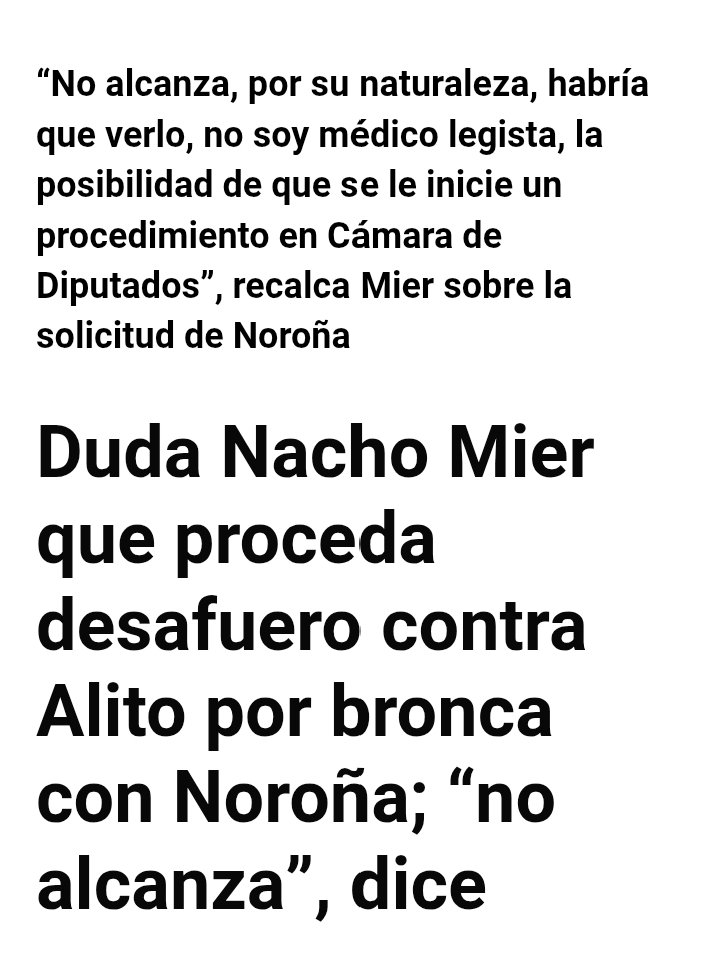 MIMA (@mima571130) on Twitter photo Dice <a href="/NachoMierV/">Ignacio Mier Velazco</a>  que las agresiones que vimos hacia Noroña, no alcanzan para desaforar a Alejandro Moreno,  o sea que faltó que ALITO apuñalara a Noroña o le diera un balazo, recuerden que Este senador, fue el que paró el desafuero de ALITO en la legislación pasada, OJO Dice <a href="/NachoMierV/">Ignacio Mier Velazco</a>  que las agresiones que vimos hacia Noroña, no alcanzan para desaforar a Alejandro Moreno,  o sea que faltó que ALITO apuñalara a Noroña o le diera un balazo, recuerden que Este senador, fue el que paró el desafuero de ALITO en la legislación pasada, OJO