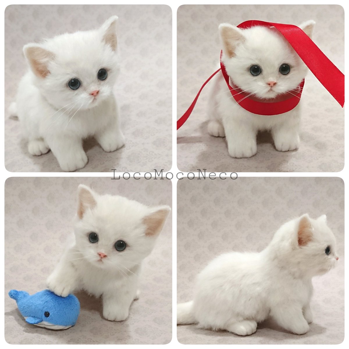 羊毛フェルト チンチラ ハンドメイド 猫 【公式通販】