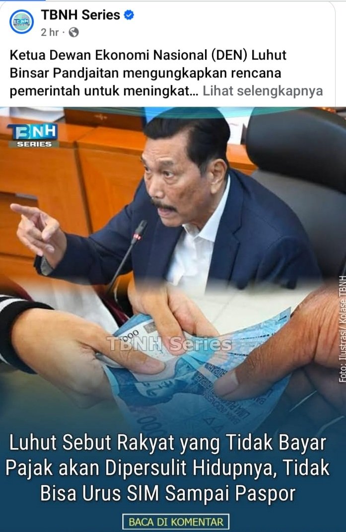 kangmas1905's tweet photo. kok eram men ta yaaaa.

misal lho ini misal. sampai akhir tahun 2025 dan th 2026 seluruh warga Kahona menahan mbayar pakak nuw apa yg akan terjadi  ya.

#MahasiswaBergerak 
#jokowiwajibdiadili 
#prabowo 
#PrabowoMenjawabHarapan https://t.co/qUJabtBPFb