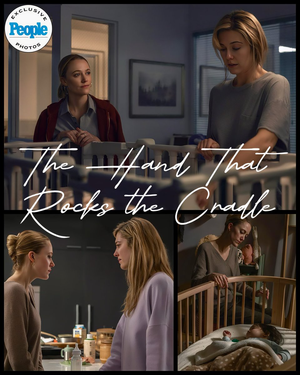 First look at the remake of the upcoming movie titled THE HAND THAT ROCKS THE CRADLE…

Streaming October 22 on Hulu.

Starring Maika Monroe &amp; Mary Elizabeth Winstead, this reimagined thriller follows a grieving widow who takes a nanny job—only to set her sights on stealing the