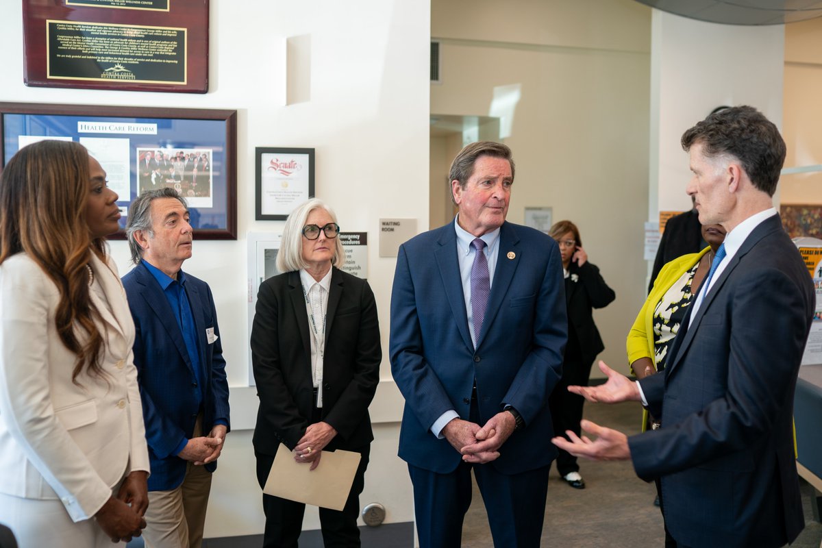 Our CEO, Dr. Grant Colfax, met with <a href="/RepGaramendi/">John Garamendi</a>, <a href="/ScalesShanelle/">Shanelle Scales-Preston</a>, and <a href="/supejohngioia/">John Gioia</a> at CCRMC to discuss proposed federal and state funding cuts that could affect thousands in Contra Costa. We're grateful for leaders who stand with us in protecting health equity.