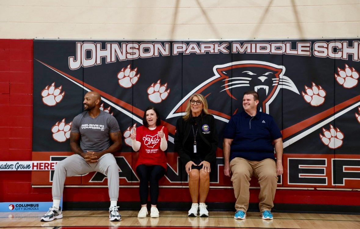 Roy Hall Jr. (@roy_hall) on Twitter photo Kids need movement, healthy habits & hope. Proud to support the Team Tressel Fitness Challenge across Ohio! 💪🏽
Even more special at Johnson Park MS, where I get to be a Fitness Buddy.
Thankful to be able to serve and support <a href="/LtGovJimTressel/">Lt. Governor Jim Tressel</a> and do it with my Buckeye Kids need movement, healthy habits & hope. Proud to support the Team Tressel Fitness Challenge across Ohio! 💪🏽
Even more special at Johnson Park MS, where I get to be a Fitness Buddy.
Thankful to be able to serve and support <a href="/LtGovJimTressel/">Lt. Governor Jim Tressel</a> and do it with my Buckeye