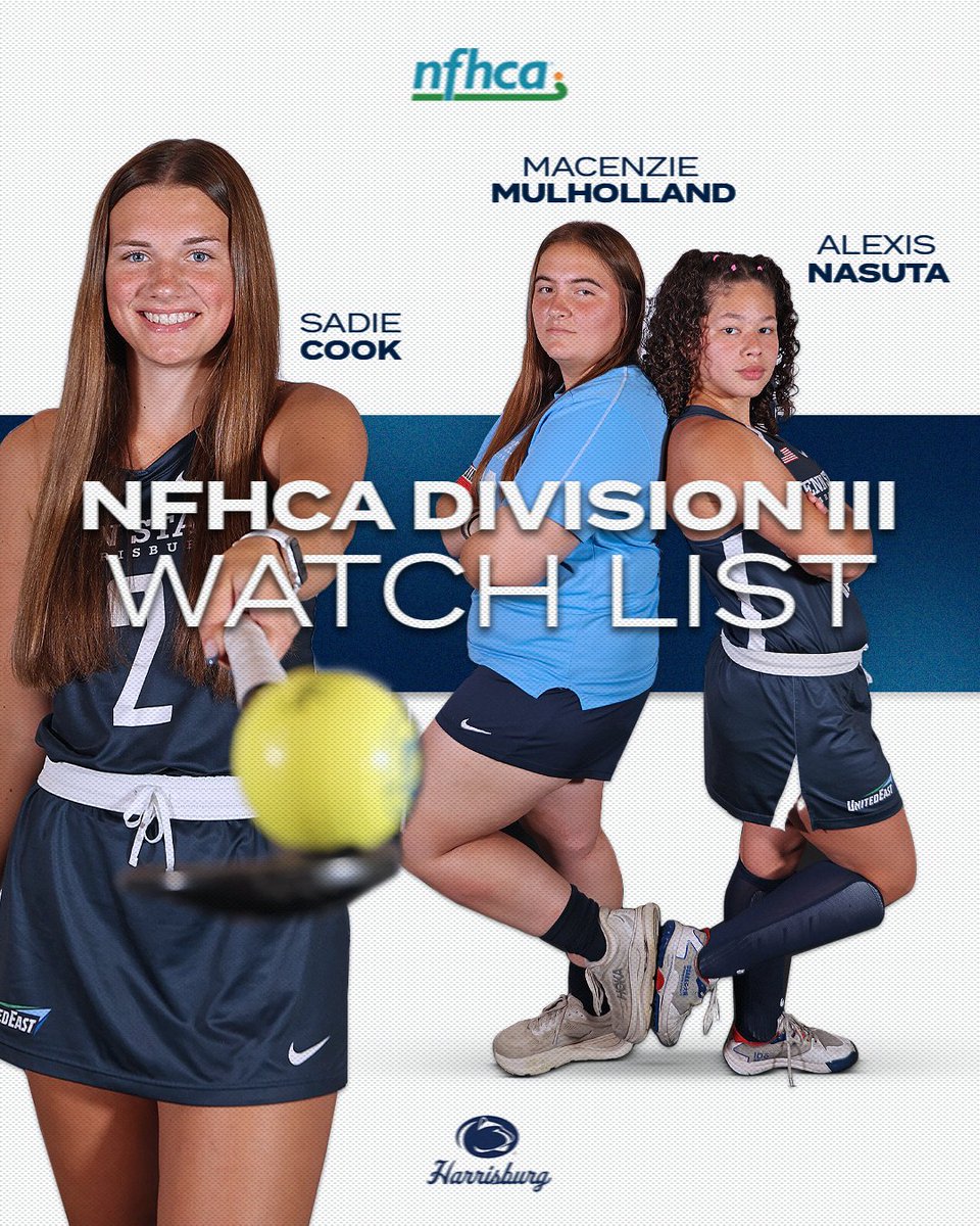 Watch out for these girls 👀

S/O to #pshbgfh's Sadie Cook, Macenzie Mulholland and Alexis Nasuta for being named to the @nfhca Division III National Watch List! 

#d3fh
#pshbgfh
#PrideSpiritHonor