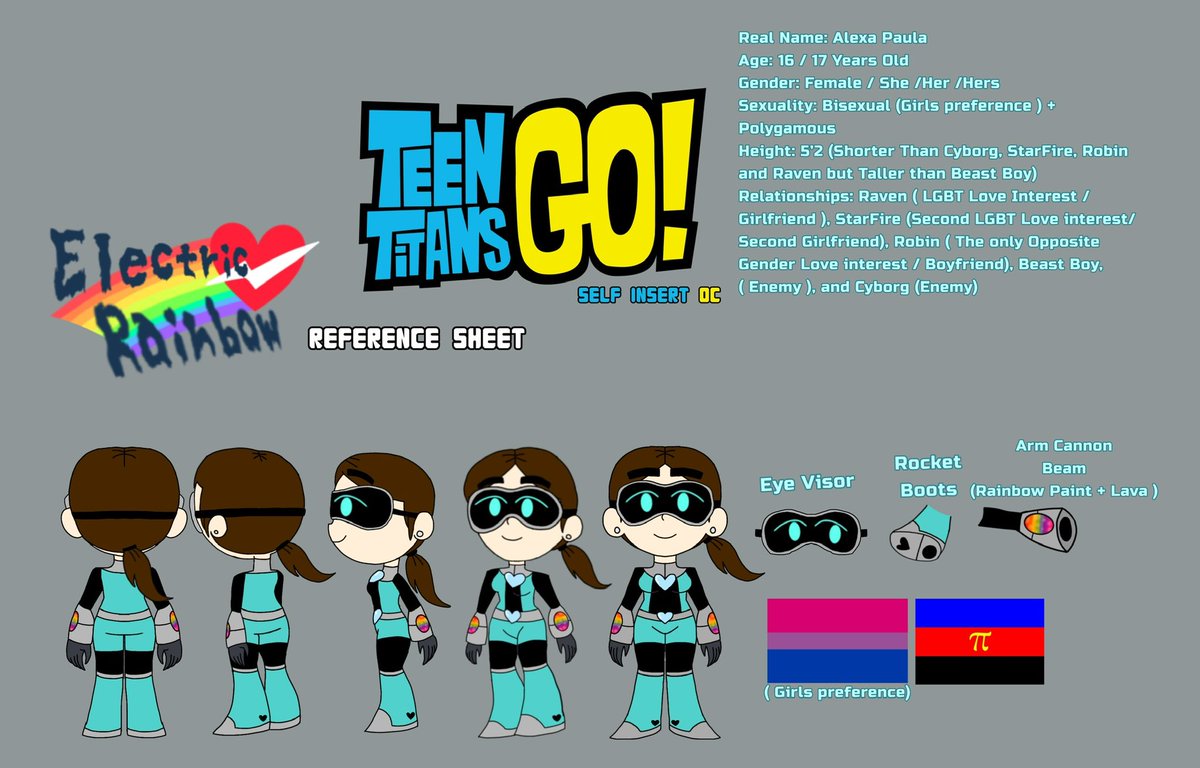 Poverhearts's tweet photo. Y’all Rate This New Member of the Titans since she’s getting updated Like the Others,,
+ she’s no longer a Lesbian and she is now Bisexual (Women preference) 
#TeenTitansGo #SelfInsertOC #OC #DCSona https://t.co/R59cf5K7ex
