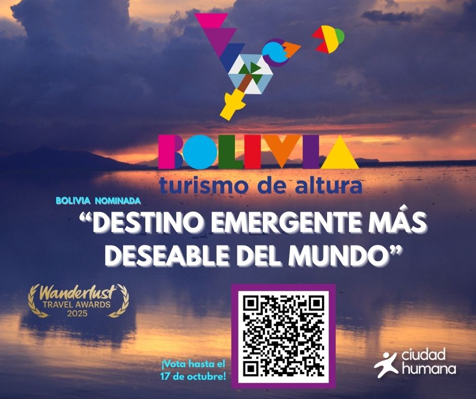 Bolivia ha sido nominada al Wanderlust Travel Awards 2025 como Destino Emergente Más Deseable del Mundo. 
¡una nominación que nos llena de orgullo y esperanza!

Desde el programa Turismo de Altura, esta noticia no solo nos emociona, sino que refuerza nuestro propósito de crear