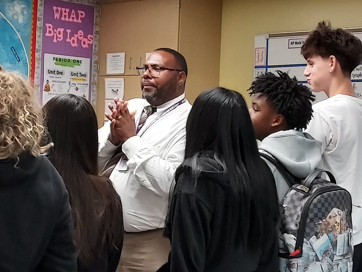 MrsLaCanne's tweet photo. When you invite your principal (who used to be a history teacher) to co-teach a lesson on Athenian democracy, you get Theonidas Gracchus Day leading the discussion! @daday74 #NGCPride #WeareWayne https://t.co/iV9Bu1rGBi