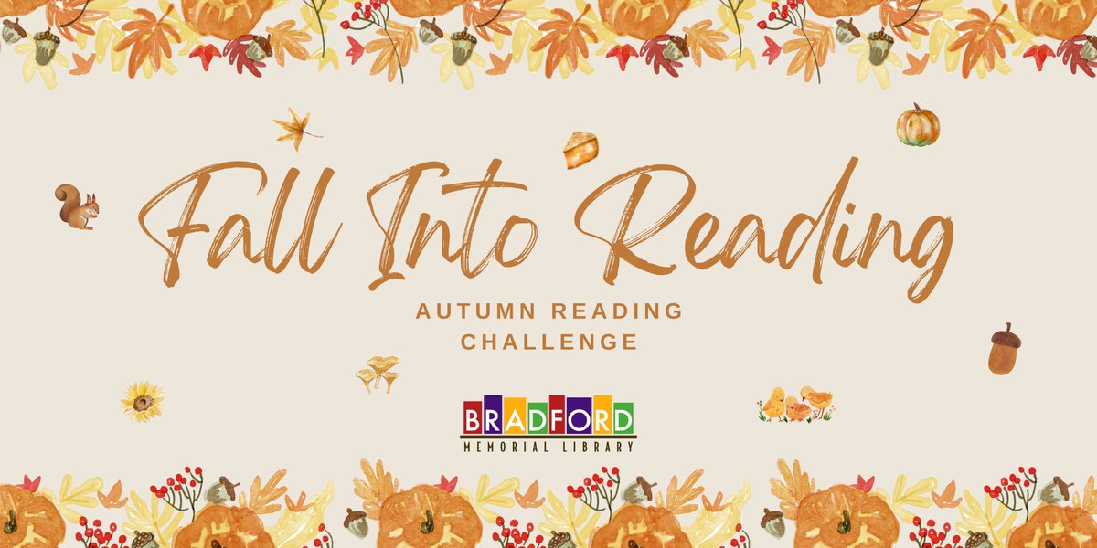 ElDoradoLibrary's tweet image. Preregistration is officially open below for our Adult and Teen Autumn Reading Challenge (ages 12+), which begins on September 1st! Registering automatically earns you admission into the Autumn Grand Prize drawing.

bradfordlibraryks.beanstack.org