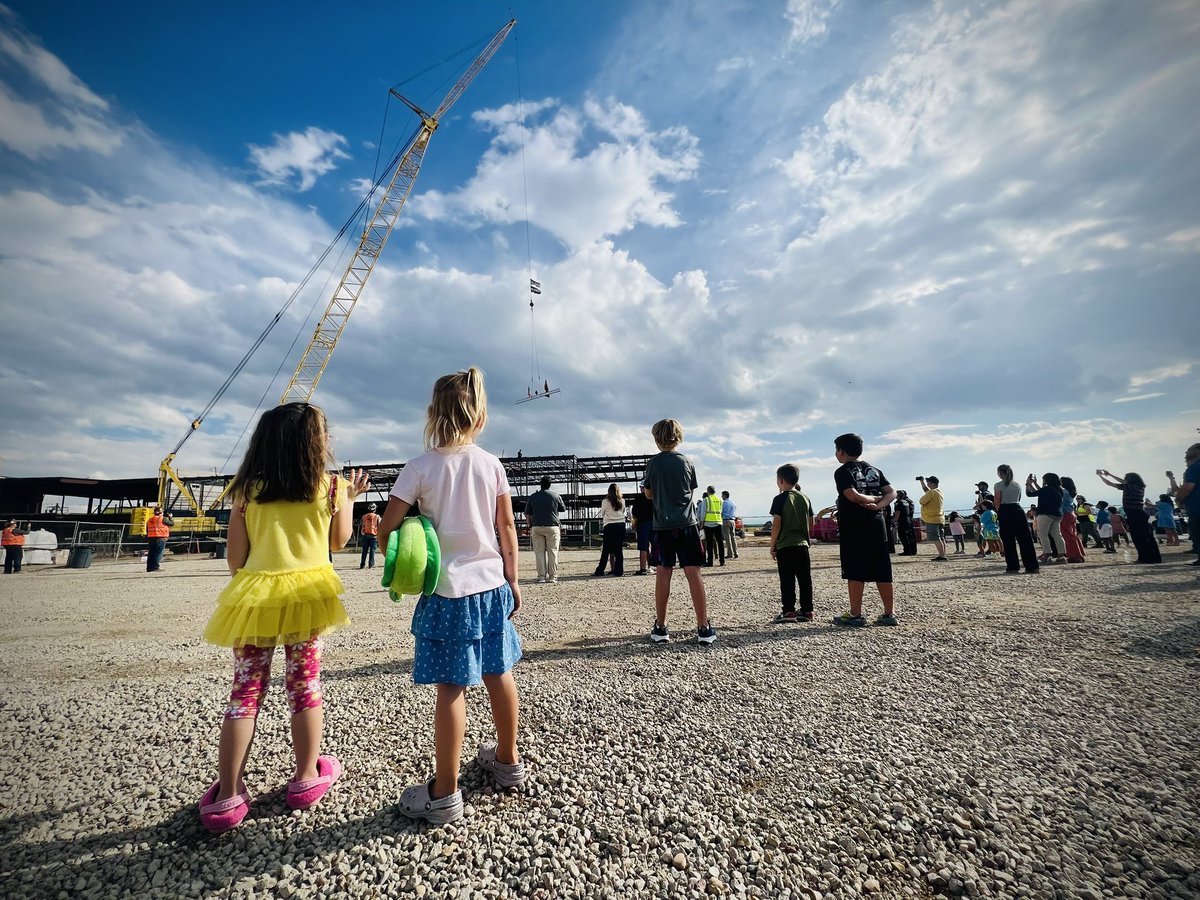 Today we had a beautiful topping out celebration to recognize the placement of the last beam on the new PK-8 school in Mead! So many future generations of students will soon walk these halls! <a href="/SVVSDsupt/">Jackie Kapushion, Ed.D.</a> <a href="/SVVSD/">St. Vrain Valley Schools</a> #StVrainAdvantage #PublicSchoolAdvantage