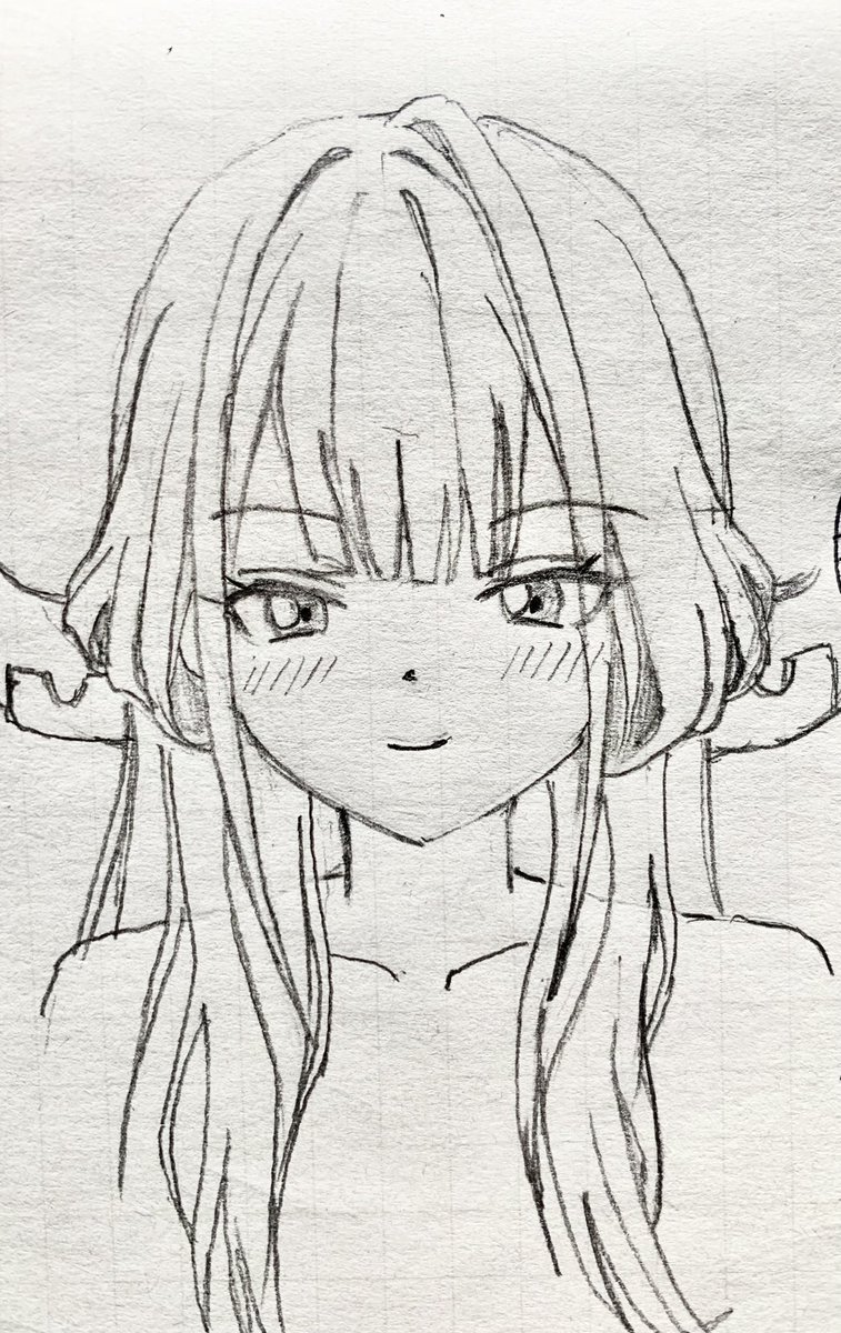 ずっと紙と鉛筆で絵を描く練習してるけどタブレットに替えたら描き心地とかだいぶ変わるのかな？
今日のアルちゃん