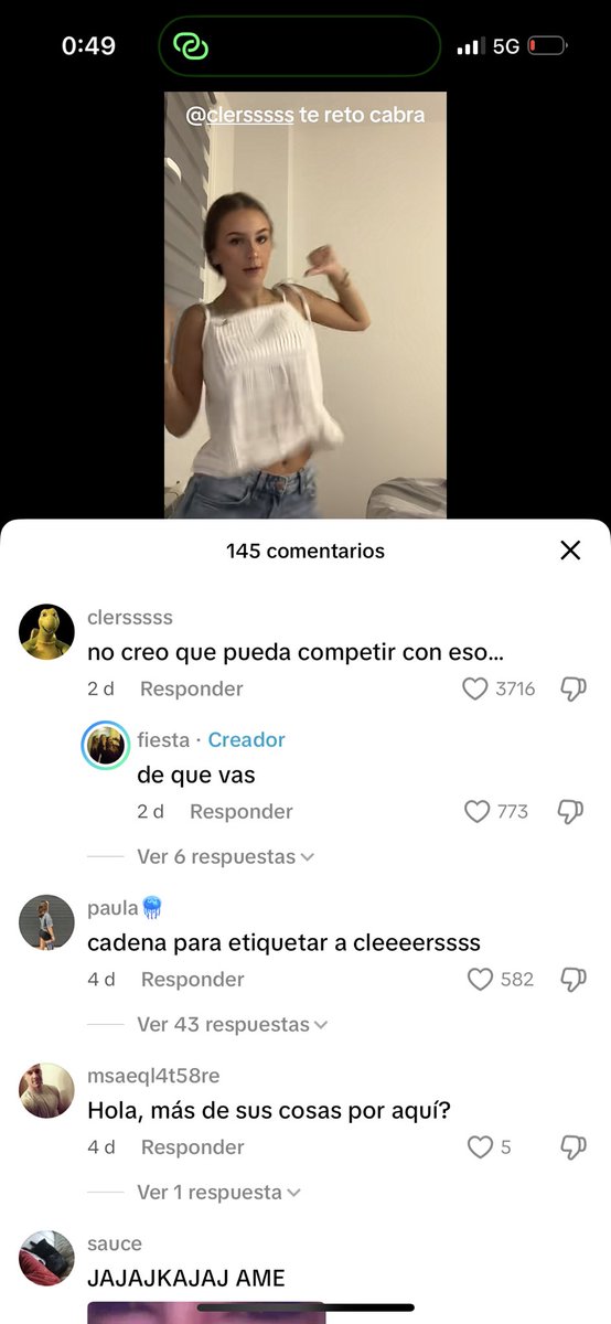 zakyoooo's tweet photo. me parece histórico que la clers se haya bufado de mi primer trend en tiktok puajajajjajj https://t.co/OQG9mHzAbW
