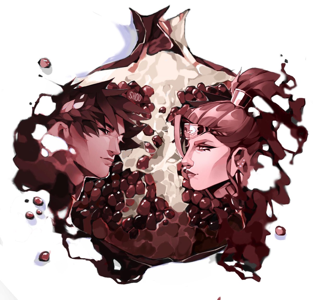 _shoolaces's tweet image. a MegZagThan apple (pomegranate?) trend . about a thousand years late 
#hades