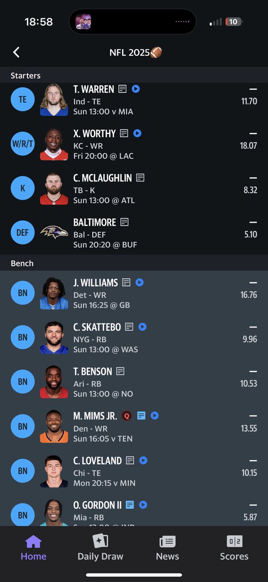 greenrivermaze's tweet photo. @rotobuzzguy @FantasyAlarm @SiriusXMFantasy @CoopAFiasco 10 teamer 🤷‍♂️ https://t.co/VL3ybq6ONV