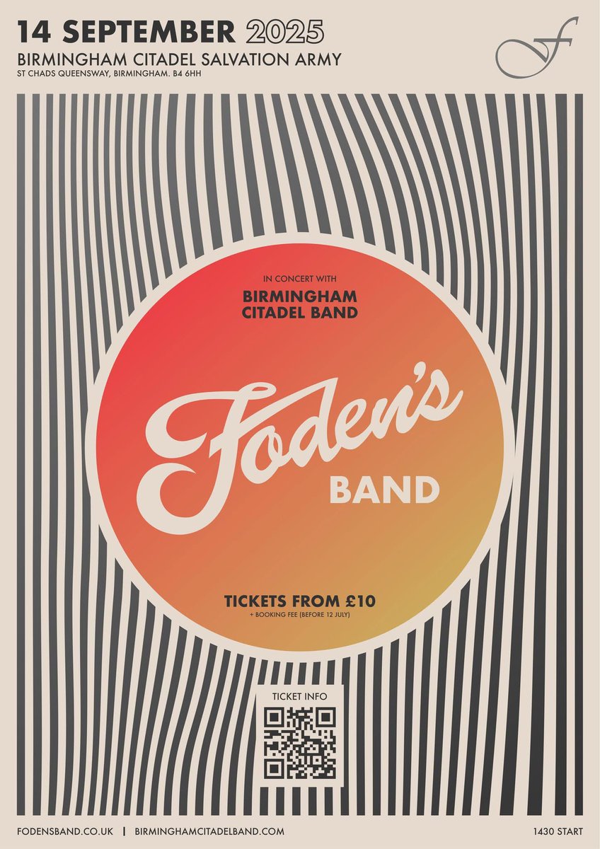 We'll be returning to Birmingham one week after the British Open, this time in full concert-mode as we team up with Birmingham Citadel Salvation Army Band for a concert on Sunday 14th September, with tickets starting from just £10! 🙌 <a href="/BhamCitadelBand/">B'ham Citadel Band</a>