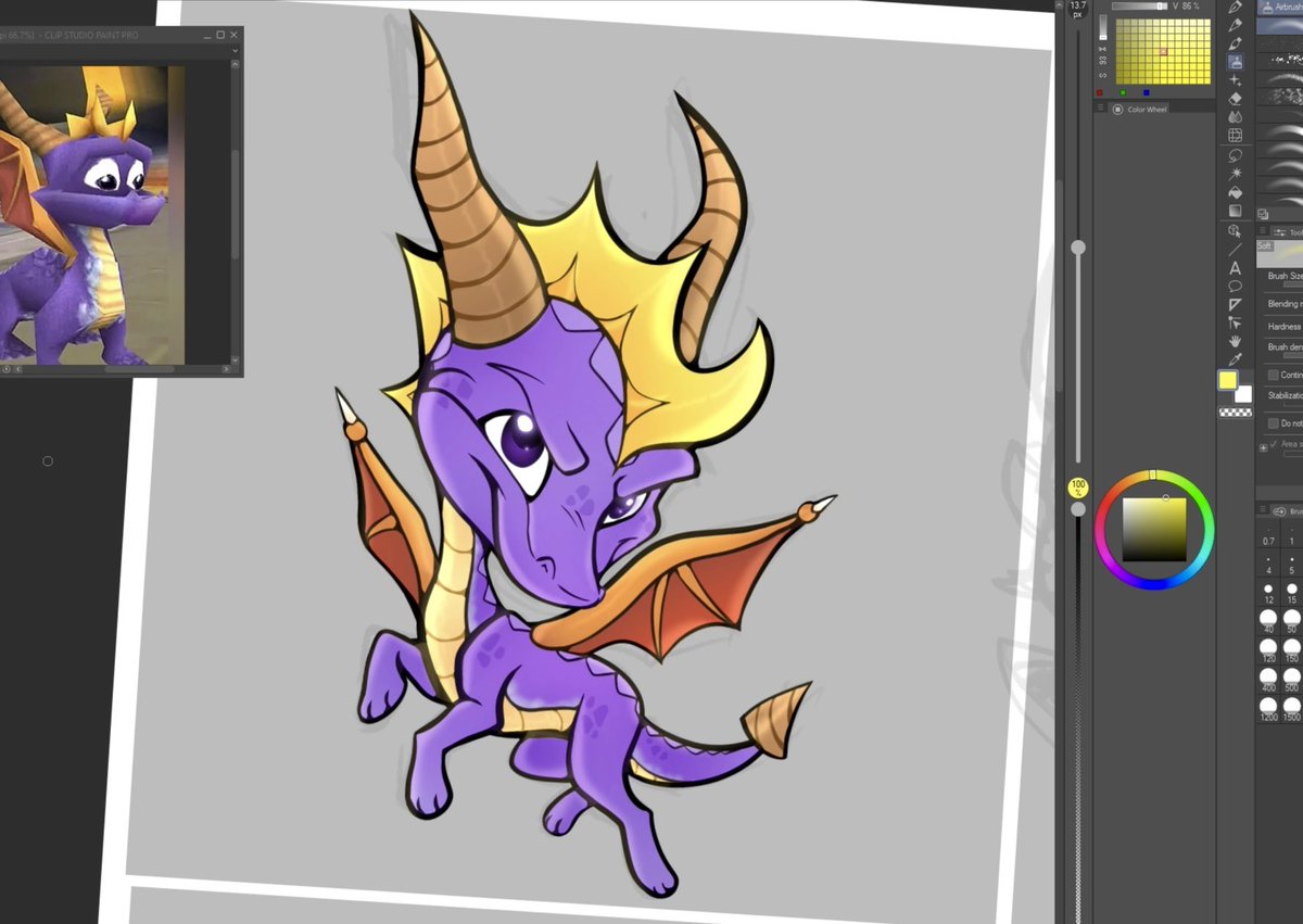 The done baby from stream ✨ 

I'm slowly working on gacha keychains dedicated to characters from different franchises 

#Spyro #SpyroTheDragon #Fanart #Digitalart