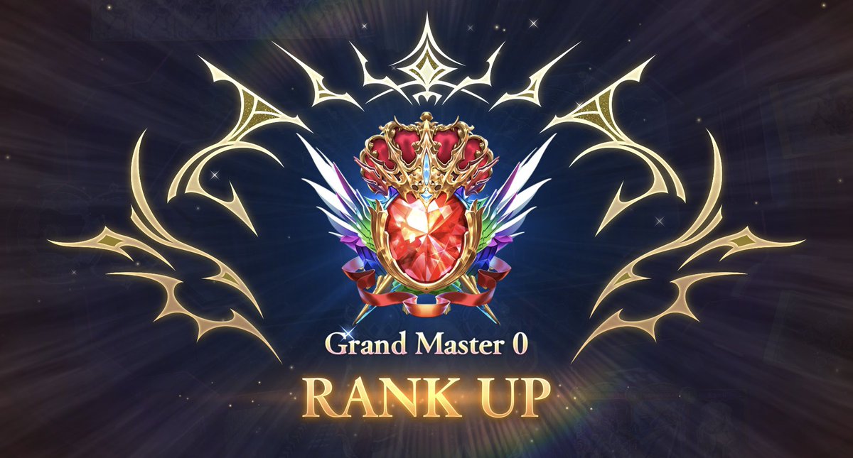 feeeeeeeeeg's tweet photo. Grand Maste到達だあああああ！！！
7番目！
色々使ったけど最後は財宝ロイヤルで上げ切った！
早いゲームが多くて快適に回せました！
#シャドバWB https://t.co/Zq5zTMW7Ag