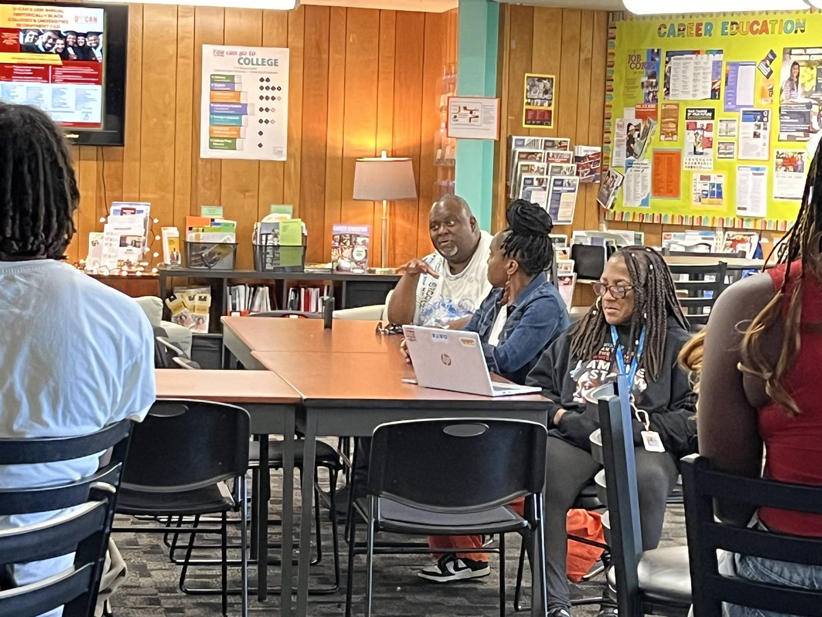 HBCU presentation in the college and career center by Concord High administrators, counselor, and staff who are HBCU alumni!