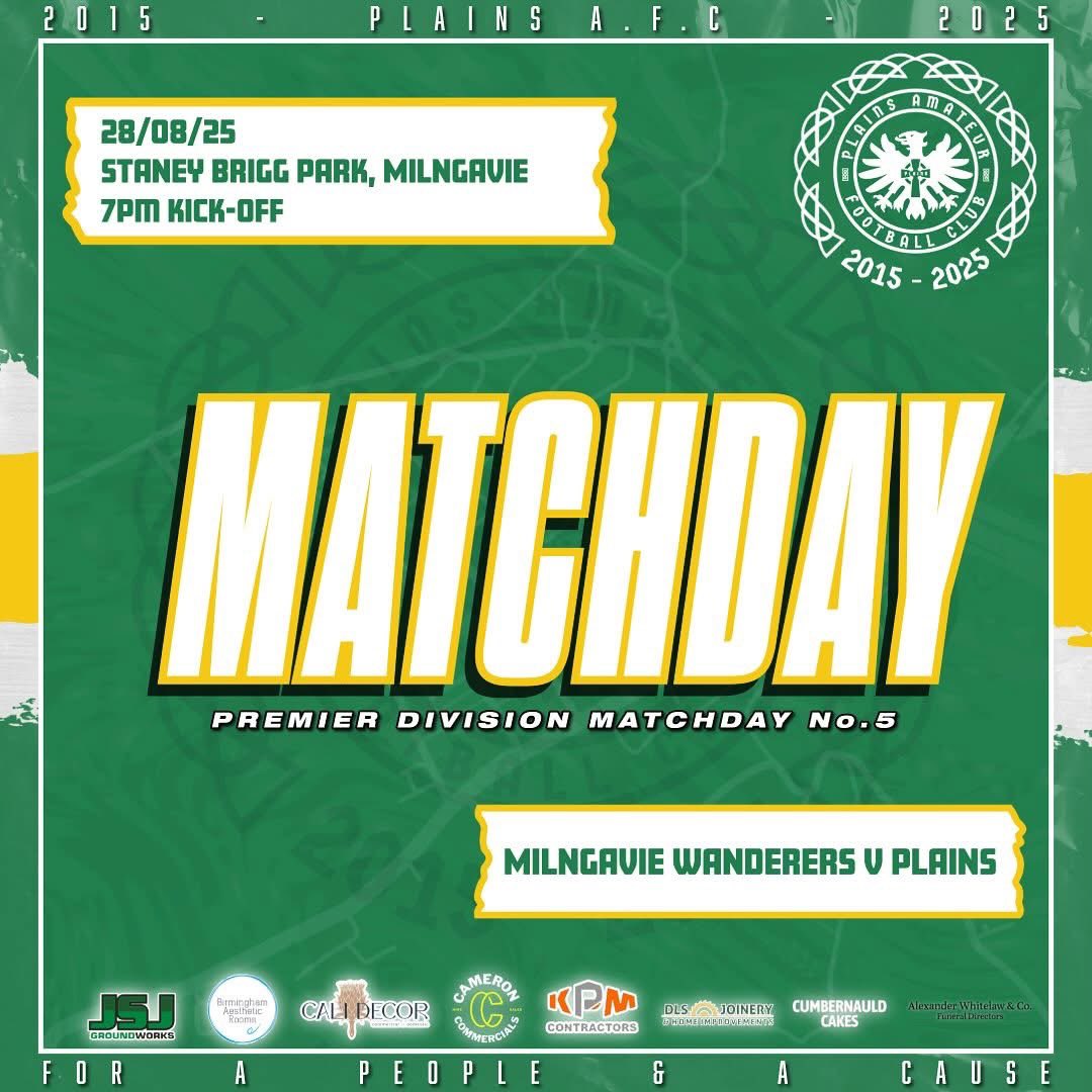 ⚽️ TONIGHTS RESULT ⚽️‼️
 
🔵⚪️🔵 MILNGAVIE WANDERERS 1-2 PLAINS 🟢⚪️🟡

Goals:
<a href="/ciaranreilly9/">Ciaran Reilly</a> ⚽️
Tony Traynor ⚽️

Man of the Match:

Kole Ramsey 🥶 

🟢⚪️🟡 𝙐𝙋 𝙏𝙃𝙀 𝙋𝙇𝘼𝙄𝙉𝙎 🟡⚪️🟢

#Plains #Lanarkshire #ScottishAmateurFootball #ScottishFootball #ForAPeopleAndACause