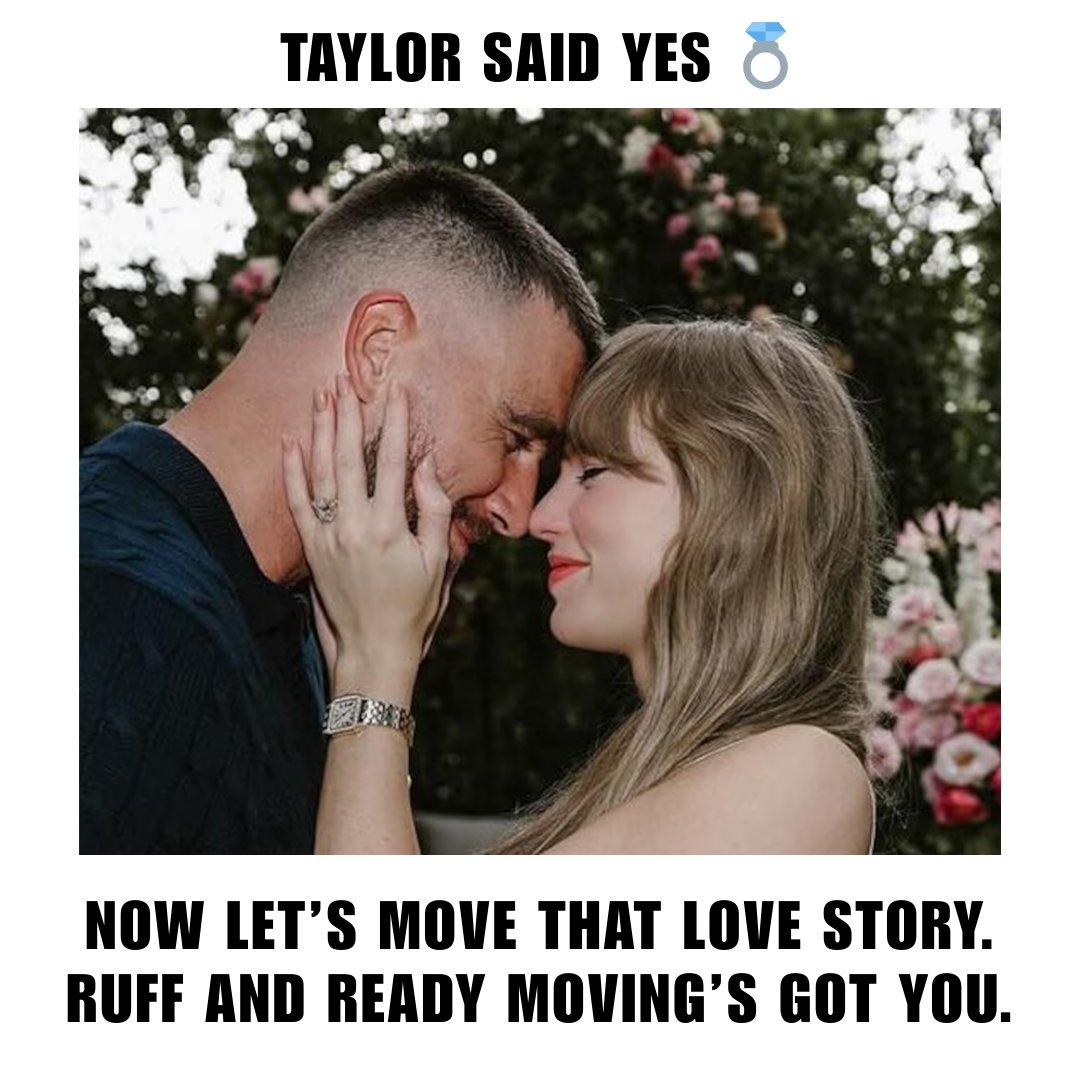 RuffnReadymovin's tweet image. 💍✨ When Taylor says “yes,” you know it’s time for a new chapter.

From love songs to packing boxes, Ruff and Ready Moving makes moving your love story stress-free. 🎶📦

👉 Call us today at (951) 834-3539 or (844) 438-7833 

#SwiftMove #TaylorSwift #LoveStory