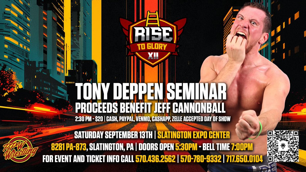 Tony Deppen will be conducting a seminar at The Slatington Expo Center on 9/13 before the event gets going.

Proceeds from it will go to Jeff Cannonball &amp; his family to help in his battle with ALS. 

Direct donations to Jeff can also be made at gofundme.com/f/rgs2d8