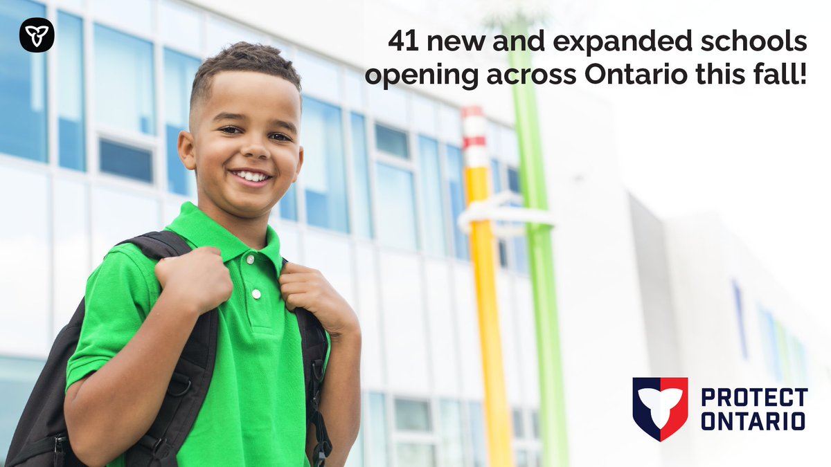 As part of its plan to prepare students for the jobs of tomorrow, the Ontario government is providing a record $30.3 billion in education funding this school year and opening 41 new and expanded schools this fall.

Learn more: news.ontario.ca/en/release/100…