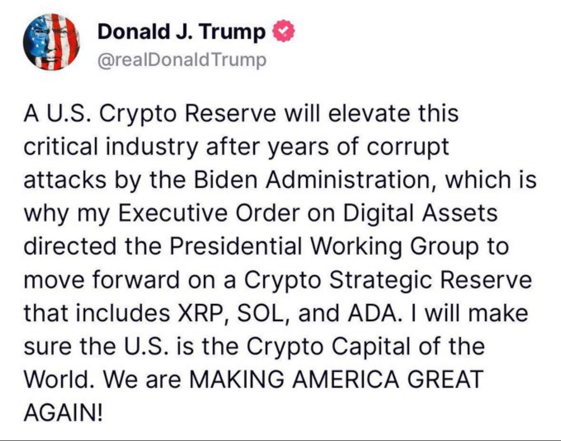 🚨Donald Trump has just confirmed #XRP as a RESERVE CURRENCY by filing an XRP ETF with the SEC for Truth Social! 

💥 $XRP WILL PUMP HARD💥