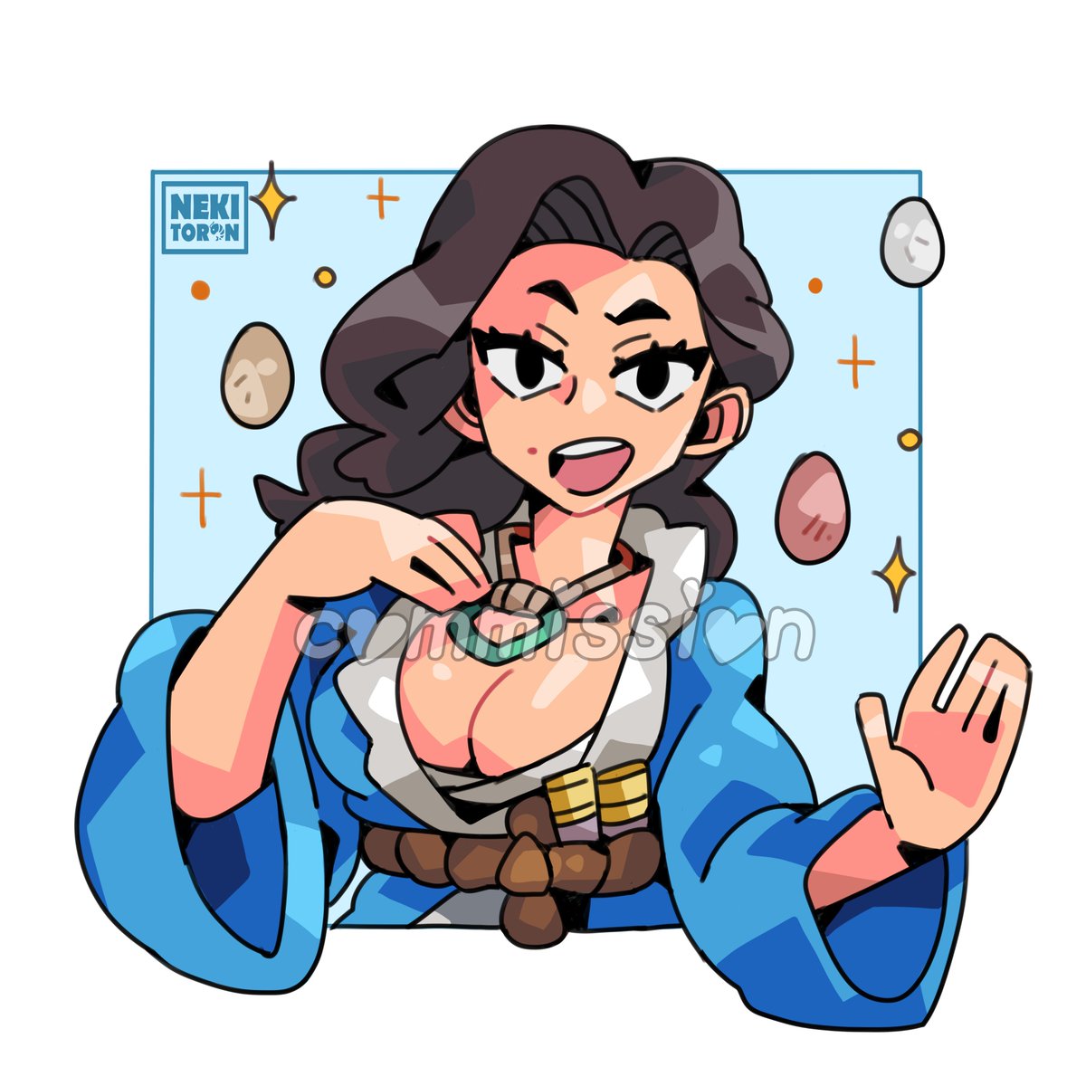 nekitoototo's tweet image. Alex spreading love 💗🥚💗
Commission for: @/deviled3ggs.bsky.social 
#originalcharacter #Commission