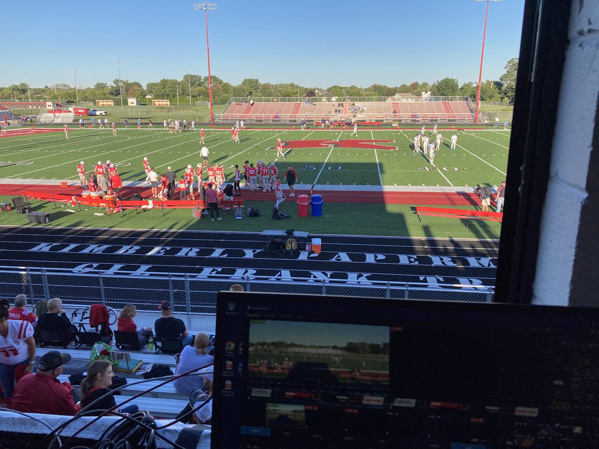 All set at Papermaker Stadium for tonight’s big Week 2 showdown. Streaming info below. #hsswi #wisfb