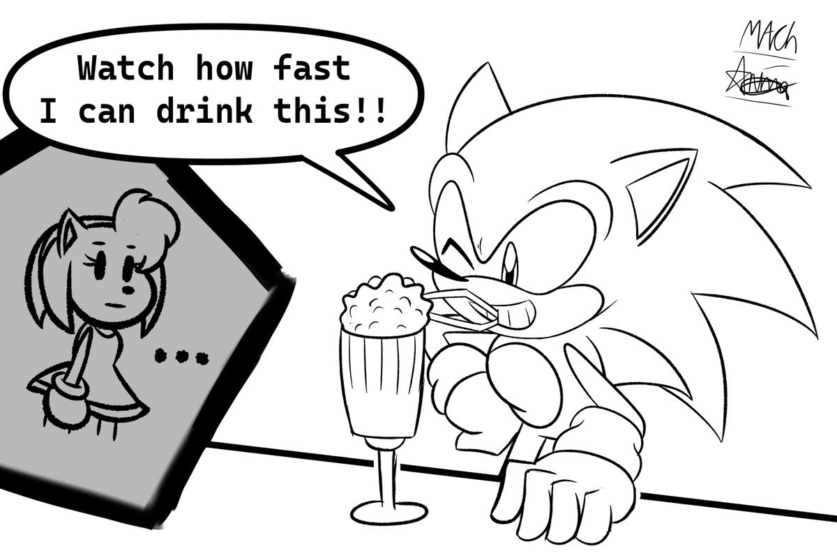 Milkshake Date(?)

#sonamy #SonicTheHedgehog #AmyRose