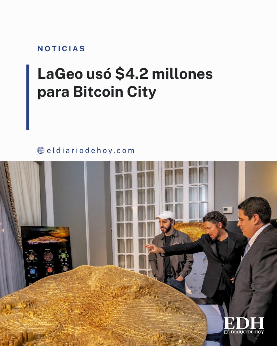 #TemadelDía

La empresa pública firmó un convenio con el arquitecto que presentó la maqueta de la obra en 2022. En Conchagua no hay indicios de obras de la Ciudad Bitcoin.

Te contamos más en este HILO 🧵