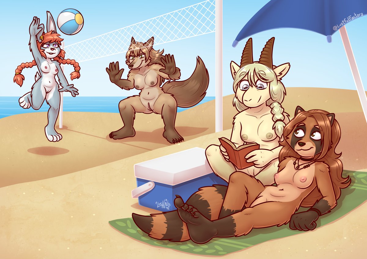 "The (Nudist) Beach Episode"

Commission for @vol_bird!
