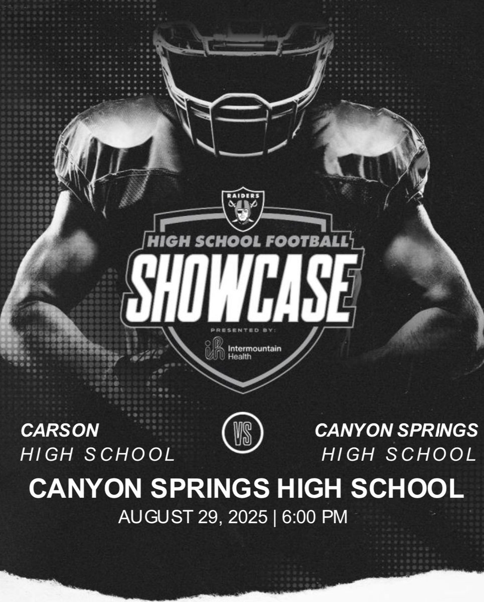 High School football season is in full swing!

This Friday night, Carson High School takes on Canyon Springs in Week 2 of our High School Football Showcase

<a href="/nflplayfootball/">NFL Play Football</a> <a href="/OneCanyonNLV/">Canyon Springs High School (NLV)</a> #ThisIsHSFootball