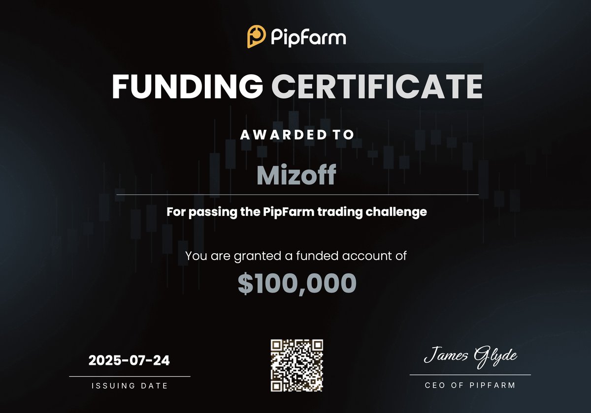 credsverse.com/credentials/e0…  
Finally got a funded account from PipFarm for a significant amount! Very happy! I hope this is just the beginning of something bigger!