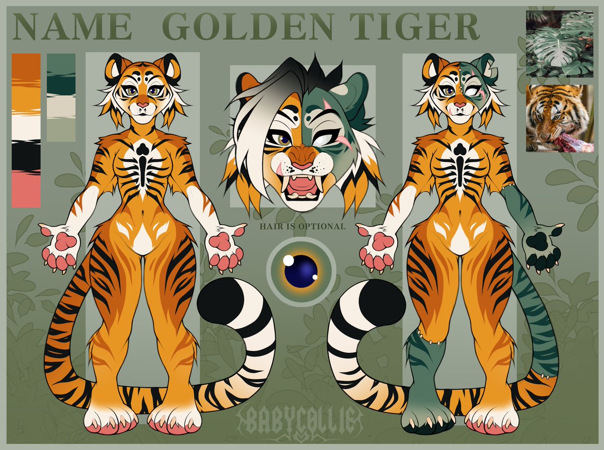 Zombie Tiger girl!!🐅🧟‍♀️ 
Taking💲offers for this girl!! I absolutely adore her and I'm tentative about selling her, but offers of 3️⃣0️⃣0️⃣AU or upwards will be considered💖
High offers will include a back view and additional art~🐯🌿
#furry #characterdesign #Tiger #fursona #OC