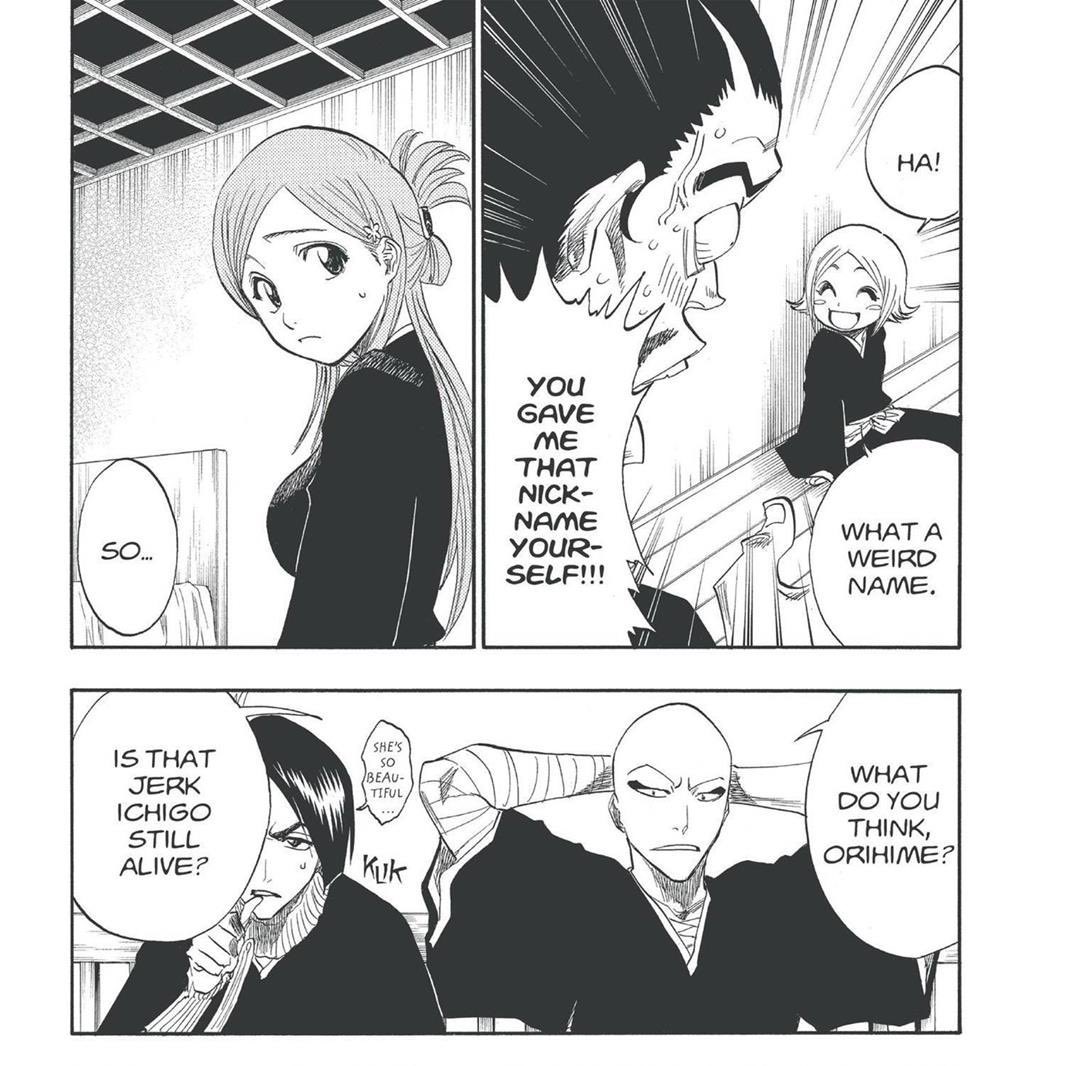 can we talk about how yumichika thought orihime was so beautiful like yes he gets it