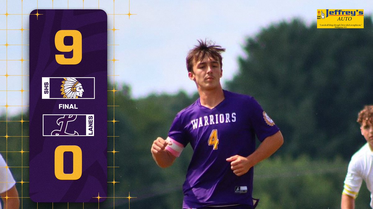 scsd2athletics's tweet photo. The Warrior soccer team won 9-0. Cale Barger led the attack with 6 goals, while Kaleb Jennings added 2 and Trayton Coats chipped in one. Tucker Doriot led with 5 assists, and Jennings contributed two more to help fuel the Warriors’ explosive offense. https://t.co/rds7vXBco9